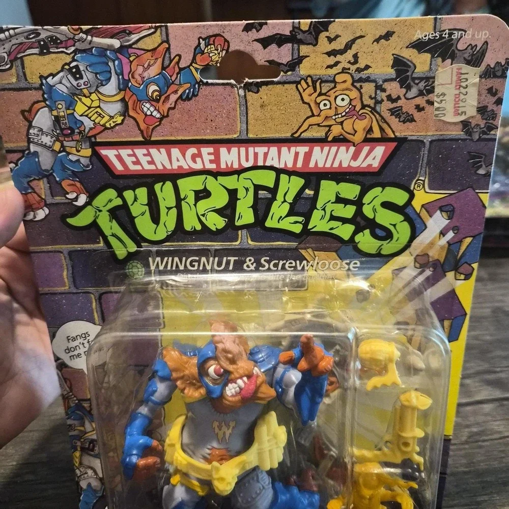 1990 TMNT Wingnut & Screwloose MOC Sealed Vintage Playmates Action Figure